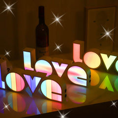 Valentines Day Decor LED LOVE Light Valentines Day Gift For Girlfriend Bithday Wedding Party Decoration Romantic Wedding Decor - ProTrendyz