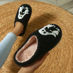 Cartoon Non-slip Ghost Towel Embroidery Closed-toe Slippers
