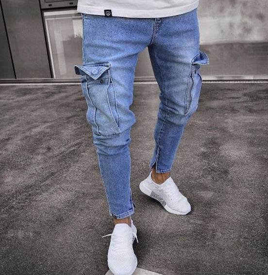 Cargo Hole Denim Jeans Men - ProTrendyz