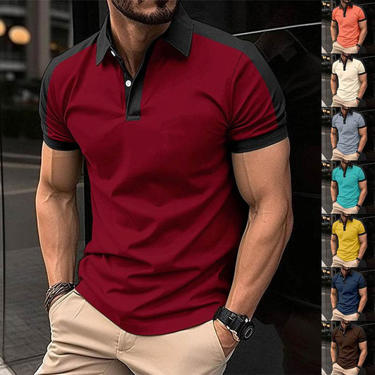 Men's Short Sleeve Business Shirt Summer Casual Polo Shirts - ProTrendyz