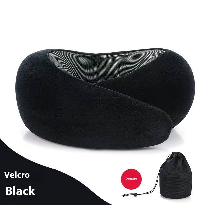Soft Memory Foam Travel Neck Pillow U Shape Adjustable Support Comfortably Sleeping On Plane Car Office Noon Break - ProTrendyz