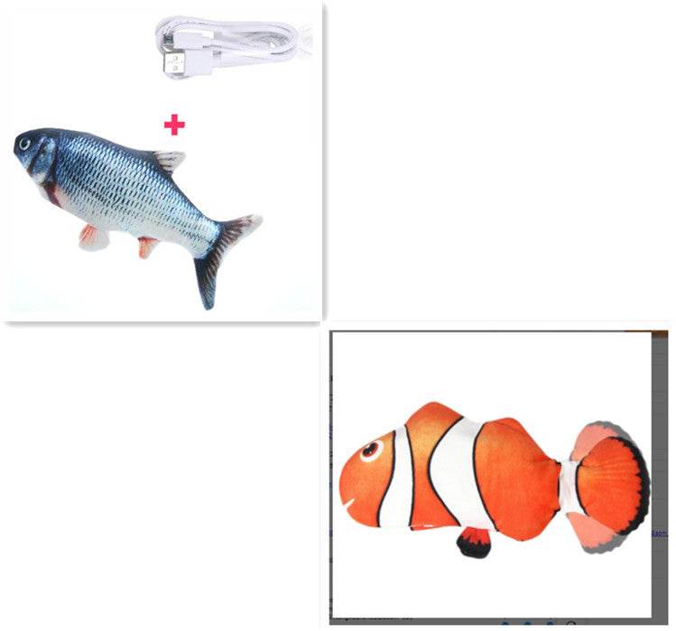 Electric Funny Cat Simulation Fish Beating Usb Jumping Cat Toy - ProTrendyz