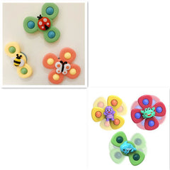 Kids Gyro Insect Sucker Spinner Rattle Bathroom Bath Toys Table Dinner Appease Toys for Baby Toddlers - ProTrendyz