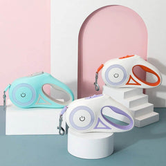 3 And 5M Dog Leash Light Retractable Pet Leads Traction Rope Belt Durable Large Dog Walk Run Leash Lead Automatic Cat Lead Extension - ProTrendyz