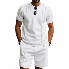 Men's Crew-Neck Short-Sleeve T-Shirt And Shorts Set