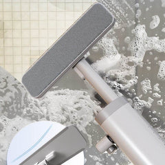 Rotatable Self-Squeeze Mini Mop With Crevice Brush Hand Wash-Free Flat Squeeze Mop With 2 Reusable Microfiber Pads, Microfiber Mop For Wet Dry Use Self Wringing Flat Mop For Floor Cleaning - ProTrendyz