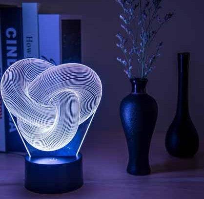 Twist Abstract LED 3D Night Light Touch Colorful Acrylic 3D Table Lamp Decoration Lighting Baby Sleeping Mood Lamp Best Gift - ProTrendyz