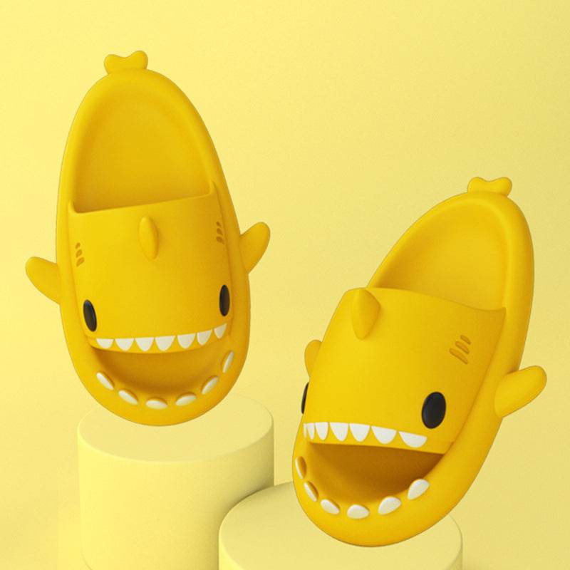 Adult's Slippers Indoor Outdoor Funny Shark Cartoon - ProTrendyz