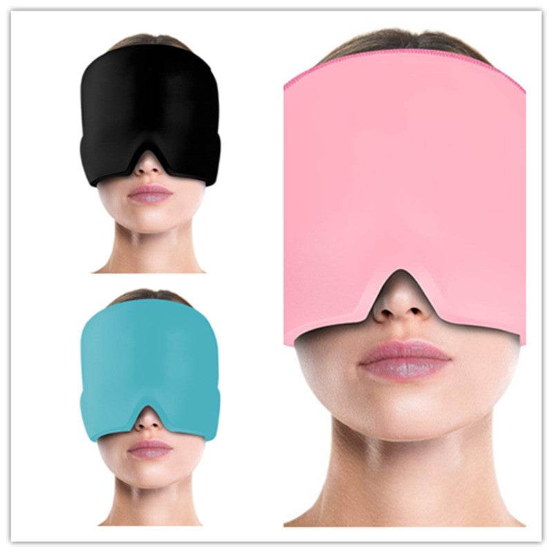 Ice Compress Headache Eye Mask Hat Relief For Migraines, Stress, And Tension Massage Tool - ProTrendyz