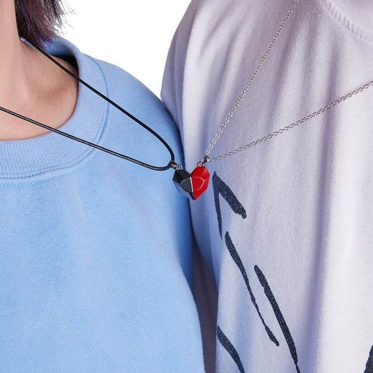 Creative Magnet Necklace Love Heart Broken Men And Women - ProTrendyz
