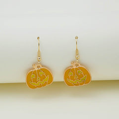 Halloween Earrings Cute Pumpkin Spooky Oil Drip Alloy Earrings Jewelry - ProTrendyz
