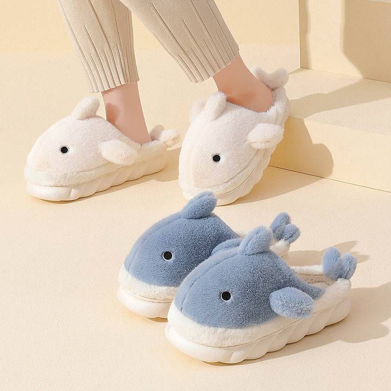 Shark Slippers Soft Sole Furry Shoes Home Bedroom Slippers Women - ProTrendyz