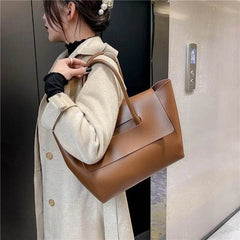 Fashion Women Shoulder Bags Large Capacity Handbags Simple Retro Tote Bags Solid Color Famous Brand High Quality Bags - ProTrendyz