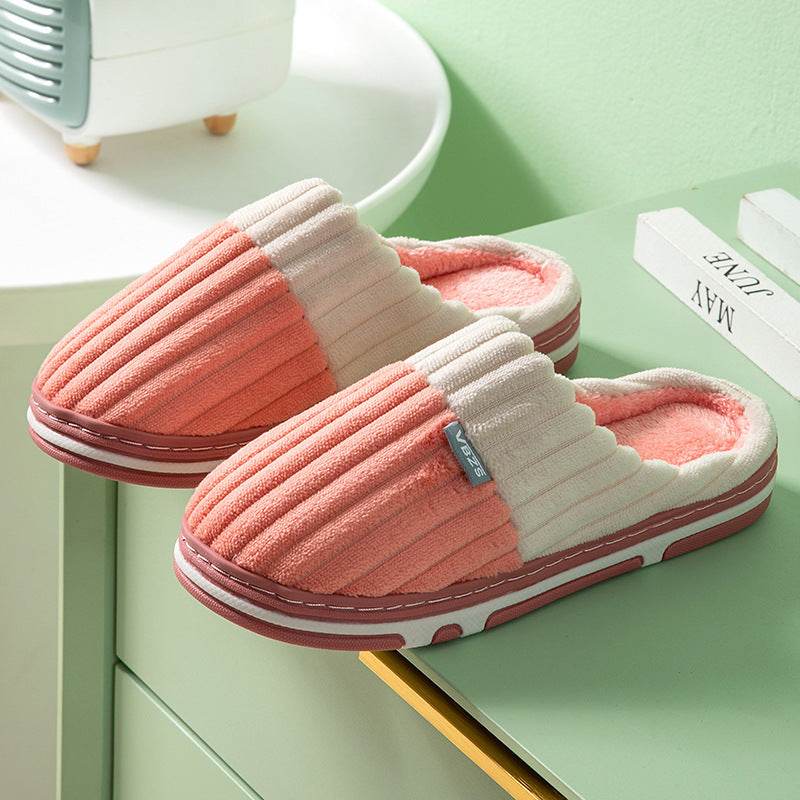 Unisex Winter Slippers Corduroy Shoes Couples Bedroom Slippers Women Men - ProTrendyz