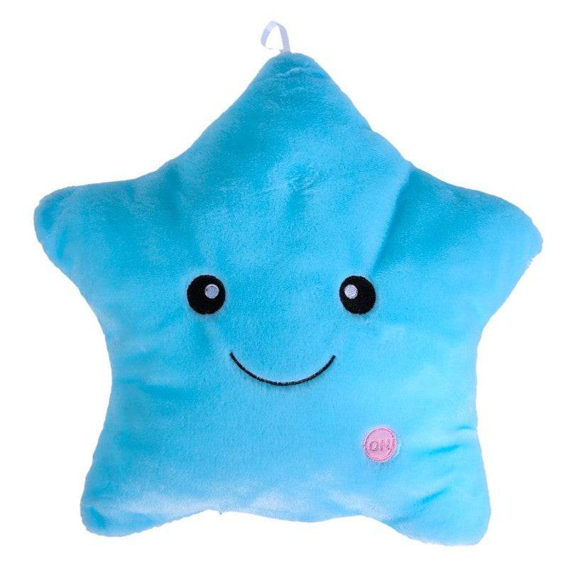 34CM Unique Toy Luminous Pillow Vivid Star Design LED Light Colorful Cushion Stars Plush Pillow Toys Gift For Kids Children Girl - ProTrendyz