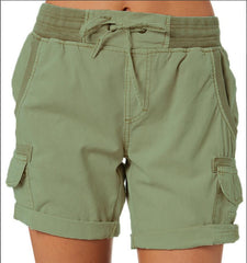 Women's Casual High Waist Cargo Shorts
