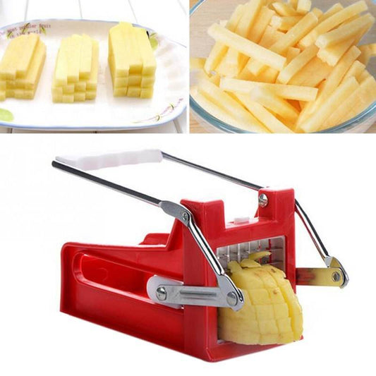 kitchen gadgets 2 Blades Potato Cutter Chopper Stainless French Fries Slicer for kitchen cortador de vegetales Home Kitchen Tool - ProTrendyz