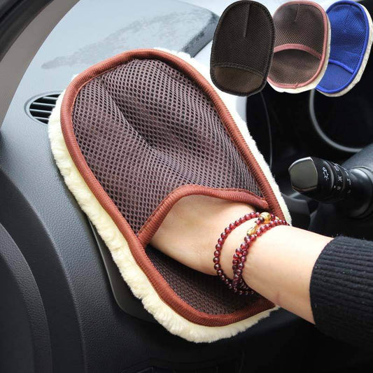 Car type soft hair car wash cleaning gloves car motorcycle car wash car care cleaning tools - ProTrendyz
