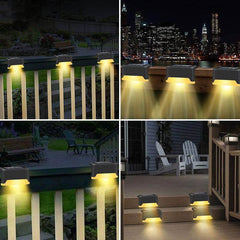 New Upgrade Waterproof LED Solar Fence Lamp Solar Deck Lights Solar Step Light Outdoor For Patio Stairs Garden Pathway Step Yard - ProTrendyz