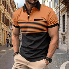 Casual Striped Shirt With Chest Pocket Men Clothing - ProTrendyz