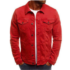Casual Men Jacket Denim Button Shirt - ProTrendyz