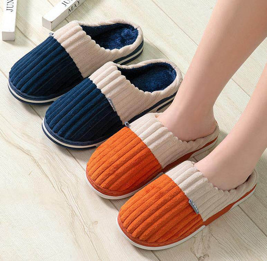 Unisex Winter Slippers Corduroy Shoes Couples Bedroom Slippers Women Men - ProTrendyz