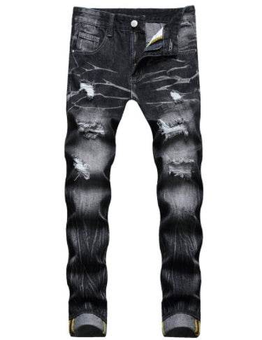 Men Vintage Distressed Denim Jeans Trousers Pants - ProTrendyz