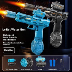 LED Lights Electric Water Guns Children Simulated Shooting Recoil Powerful Automatic Water Spray Gun Kids Summer Outdoor Toys - ProTrendyz