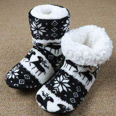 Christmas Elk Floor Shoes Indoor Socks Shoes Warm Plush House Slippers - ProTrendyz