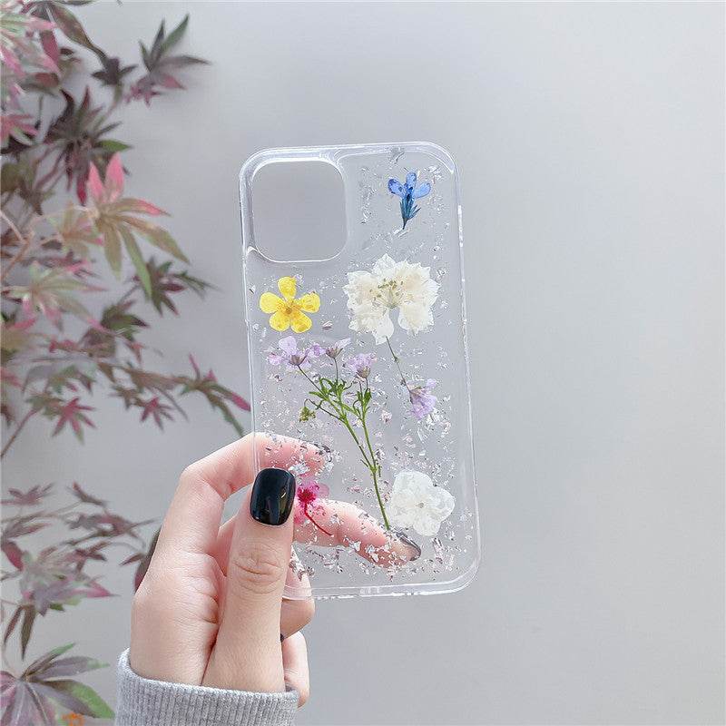 Silver Foil Dried Flowers For Mobile Phone Cases Epoxy Transparent - ProTrendyz