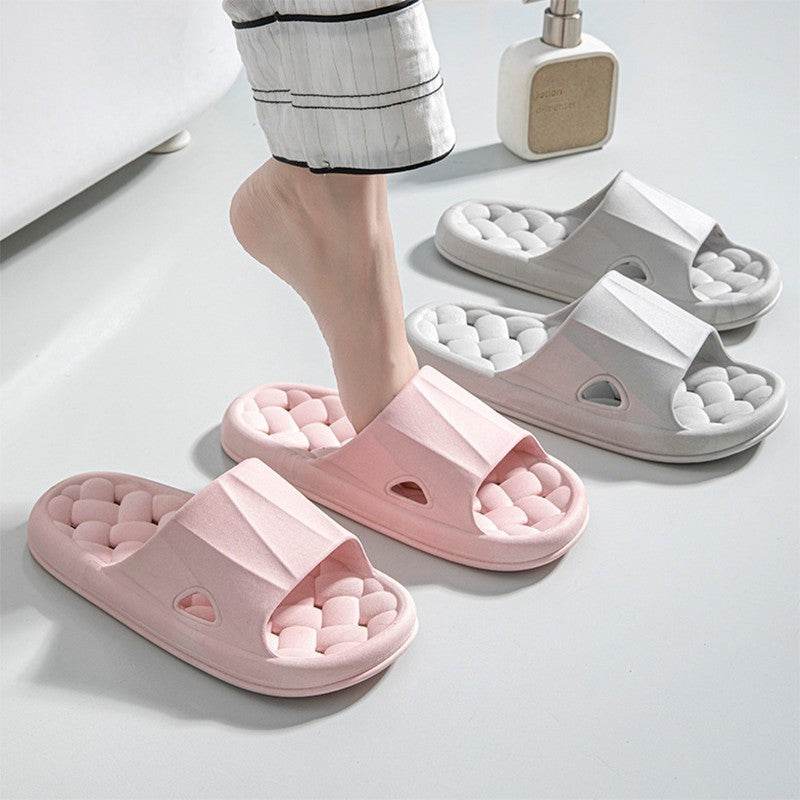 New Woven Texture Non-slip Slippers For Women Summer Indoor Floor Bathroom Home Slipper Men House Shoes - ProTrendyz