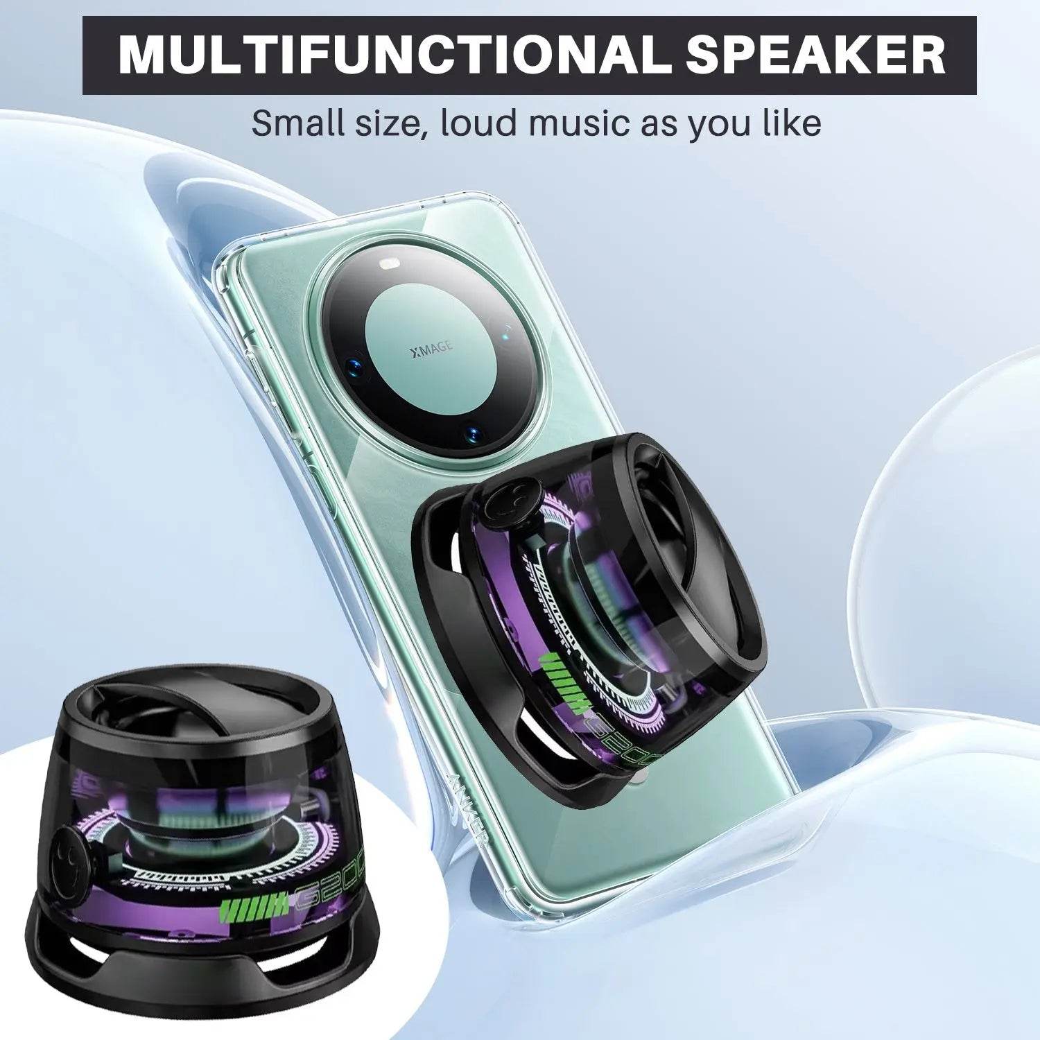 Portable Bluetooth Speaker G200 RGB Lighting Speaker BT5.3 Mini Sound Box 7 Hours Playback Magnetic Phone Holder - ProTrendyz