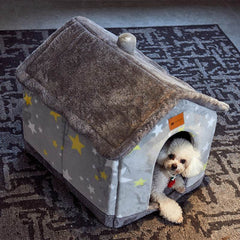 Foldable Dog House Pet Cat Bed Winter Dog Villa Sleep Kennel Removable Nest Warm Enclosed Cave Sofa Pets Supplies - ProTrendyz