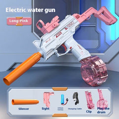 Children Automatic UZI Electric Backpack Water Submachine Gun Fights Summer Toy Water Guns Outdoor Beach Swimming Pool Toys - ProTrendyz