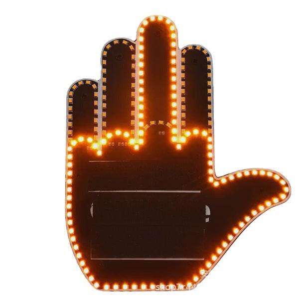 Funny New LED Illuminated Gesture Light Car Finger Light With Remote Road Rage Signs Middle Finger Gesture Light Hand Lamp - ProTrendyz