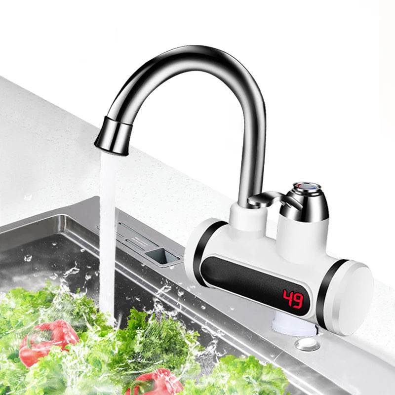 Kitchen Electric Water Tap Water Heater Temperature Display Cold Heating Faucet Hot Water Faucet Heater - ProTrendyz
