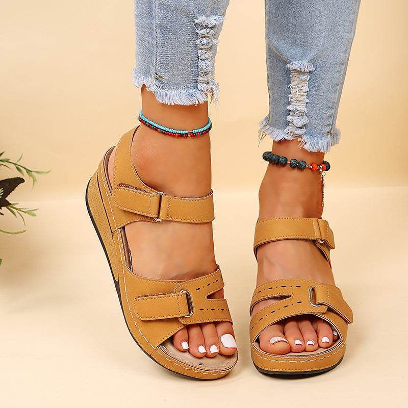 Wedge Sandals Summer Velcro Platform Shoes Women - ProTrendyz