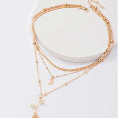 Bohemia Multilayer Moon Gold Color Pendant Necklaces For Women Rose Flower Choker Necklace 2025 Fashion Jewelry Party Gift Valentine's Day Gifts - ProTrendyz