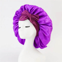 New Silk Bonnet For Sleeping Women Satin Bonnet Hair Bonnet Night Sleep Cap Scarf Wrap For Curly Hair With Tie Band For Curly Hair - ProTrendyz