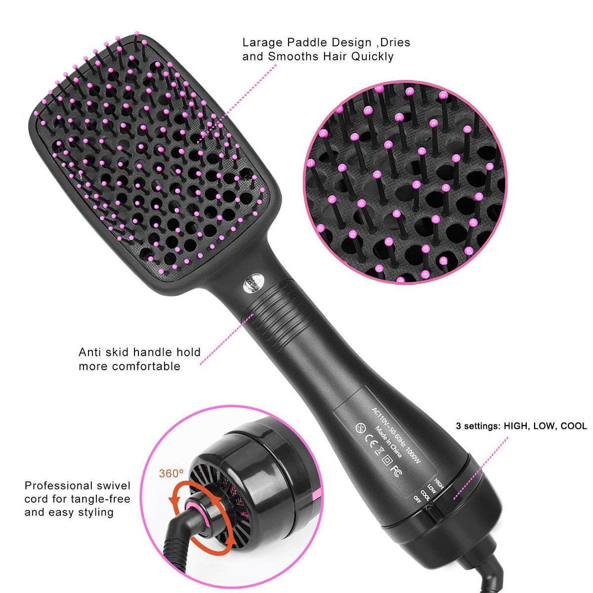 Electric Hair Dryer Comb 2 In 1 - ProTrendyz