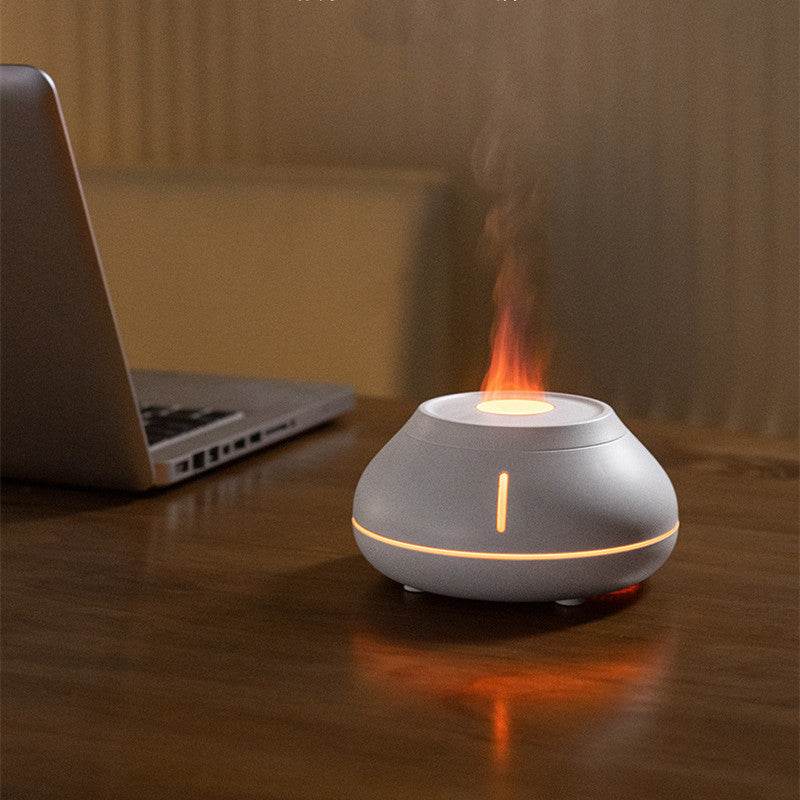 New Humidifier Colorful Simulation Flame Aroma Diffuser Desktop Creativity Humidifier For Home Room - ProTrendyz