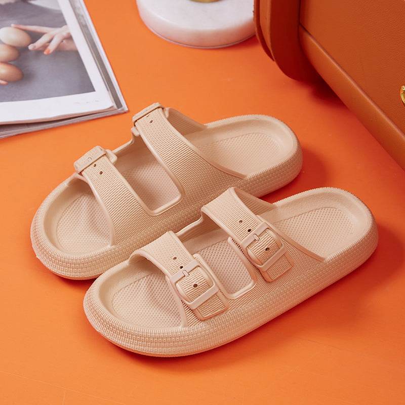 Platform Slippers Women's Summer Buckle Home Shoes Fashion Outdoor Wear Soft Bottom Sandals - ProTrendyz