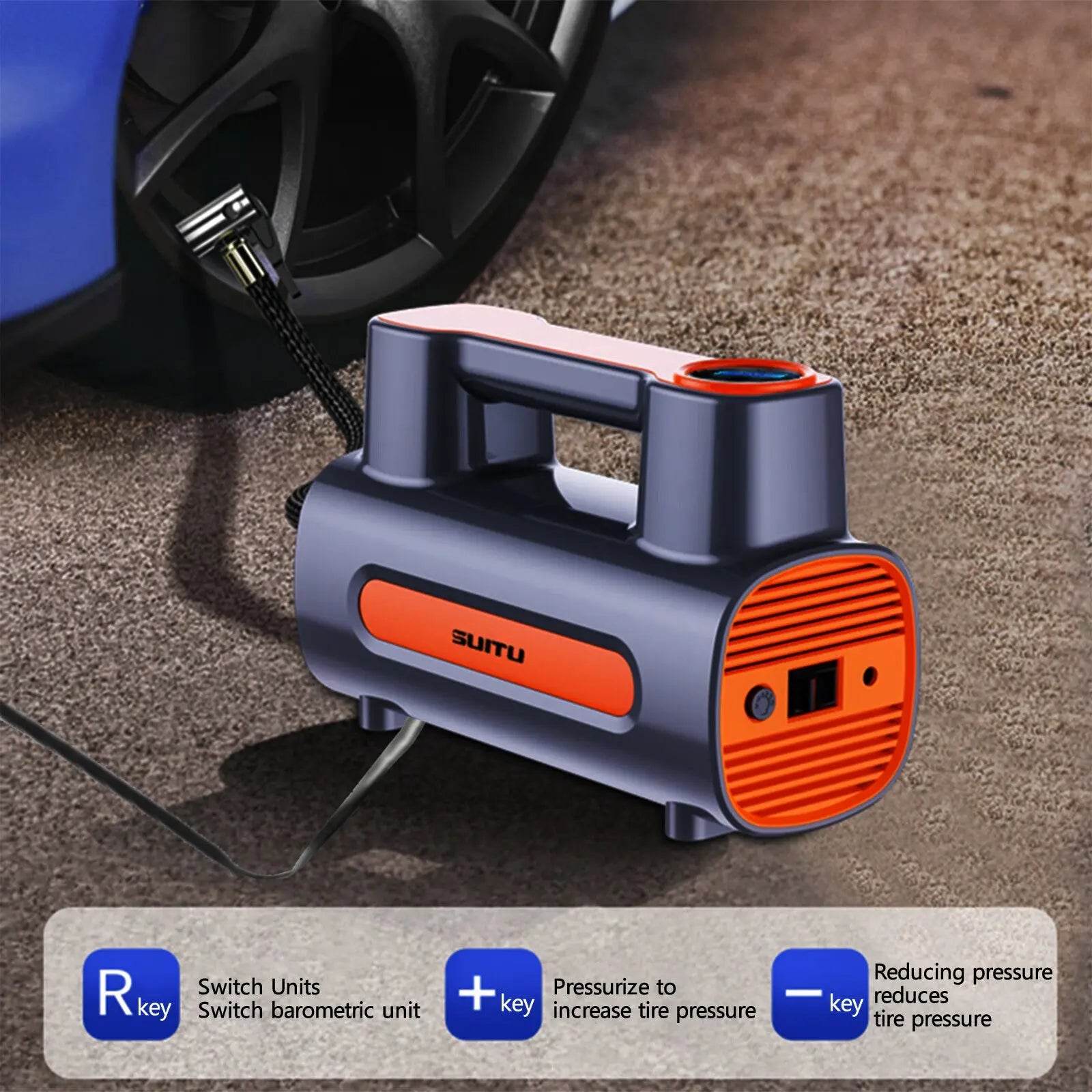 Tire Inflator 12V DC Portable Compressor Electric DC Auto Tire Pumps For Car Tires Emergency - ProTrendyz