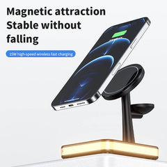 4 In 1 Magnetic Wireless Charger Stand Fast Charging Dock Station - ProTrendyz