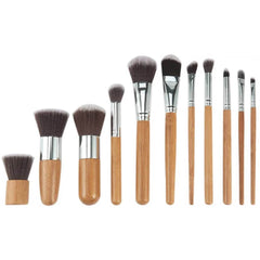Bamboo Handle Makeup Brush Bamboo Pole Makeup Brushes Suit Bamboo Pole With Sack Top Quality - ProTrendyz