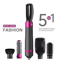 Professional 5 In 1 Hair Dryer Brush Dryer And Straightening Brush Electric Hair Styling Tool Automatic Hair Curler Beauty Supplies Gadgets - ProTrendyz