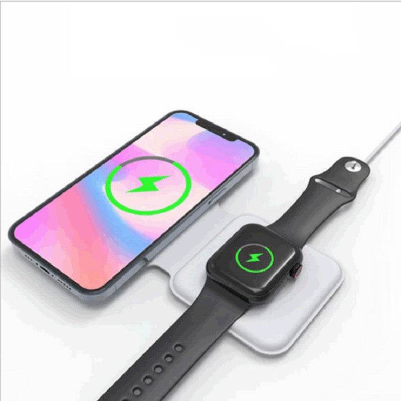 2 in 1 Magnetic Wireless Charger 15W Charging Dock Wireless QI Fast Charger - ProTrendyz