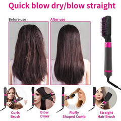 Professional 5 In 1 Hair Dryer Brush Dryer And Straightening Brush Electric Hair Styling Tool Automatic Hair Curler Beauty Supplies Gadgets - ProTrendyz