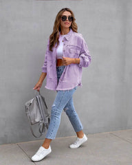 Fashion Ripped Shirt Jacket Female Autumn And Spring Casual Tops Womens Clothing - ProTrendyz