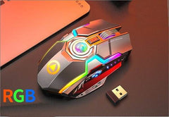 Color Wireless Gaming RGB Rechargeable Mute Button Mouse - ProTrendyz